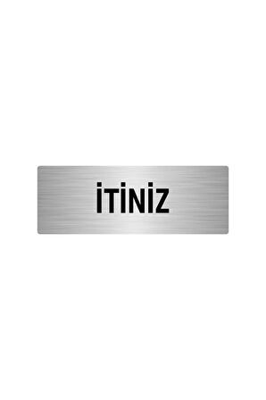 Metal Yönlendirme Levhası, Departman Kapı Isimliği Itiniz 5x20 Cm Gümüş Renk