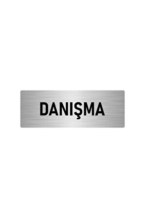 Metal Yönlendirme Levhası, Departman Kapı Isimliği Danışma 5x20 Cm Gümüş Renk