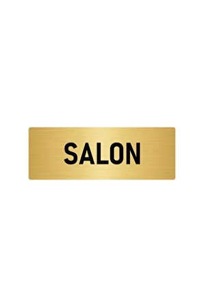 Metal Yönlendirme Levhası, Departman Kapı Isimliği Salon 5x20 Cm Altın Renk