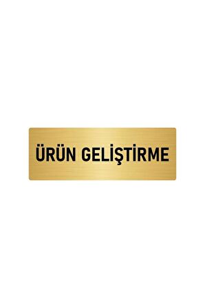Metal Yönlendirme Levhası, Departman Kapı Isimliği Ürün Geliştirme 5x20 Cm Altın Renk
