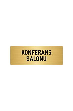 Metal Yönlendirme Levhası, Departman Kapı Isimliği Konferans Salonu 7x20 Cm Altın Renk