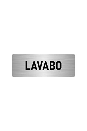 Metal Yönlendirme Levhası, Departman Kapı Isimliği Lavabo 5x20 Cm Gümüş Renk