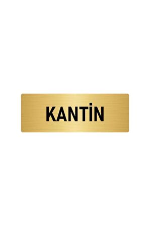 Metal Yönlendirme Levhası, Departman Kapı Isimliği Kantin 5x20 Cm Altın Renk