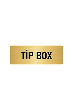 Metal Yönlendirme Levhası, Departman Kapı Isimliği Tip Box 5x20 Cm Altın Renk