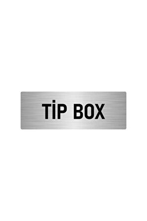 Metal Yönlendirme Levhası, Departman Kapı Isimliği Tip Box 5x20 Cm Gümüş Renk