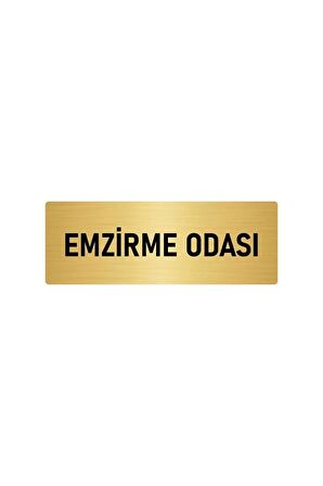 Metal Yönlendirme Levhası, Departman Kapı Isimliği Emzirme Odası 5x20 Cm Altın Renk