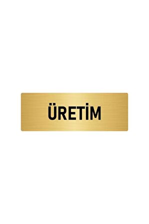 Metal Yönlendirme Levhası, Departman Kapı Isimliği Üretim 5x20 Cm Altın Renk