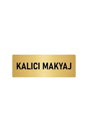Metal Yönlendirme Levhası, Departman Kapı Isimliği Kalıcı Makyaj 5x20 Cm Altın Renk