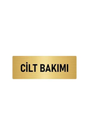 Metal Yönlendirme Levhası, Departman Kapı Isimliği Cilt Bakımı 7x20 Cm Altın Renk