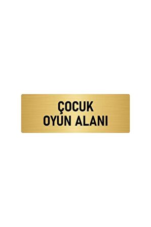 Metal Yönlendirme Levhası, Departman Kapı Isimliği Çocuk Oyun Alanı 10x20 Cm Altın Renk