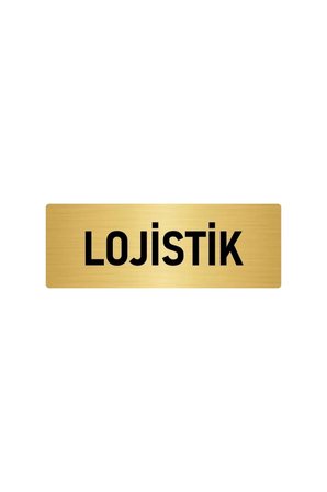 Metal Yönlendirme Levhası, Departman Kapı Isimliği Lojistik 5x20 Cm Altın Renk