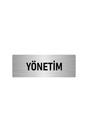 Metal Yönlendirme Levhası, Departman Kapı Isimliği Yönetim 7x20 Cm Gümüş Renk