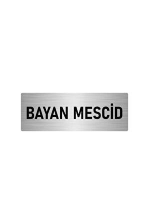Metal Yönlendirme Levhası, Departman Kapı Isimliği Mescid 5x20 Cm Gümüş Renk