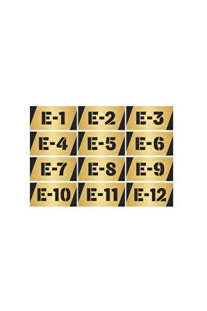 Metal Kapı, Masa, Dolap, Posta Kutusu Numarası 5cmx10cm Altın Renk