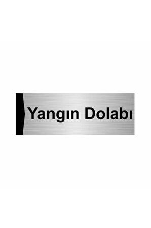 Yangın Dolabı 5x20cm Gümüş Renk Metal Yönlendirme Levhası