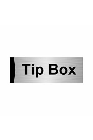 Tipbox 5x20cm Gümüş Renk Metal Yönlendirme Levhası