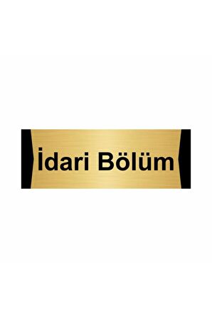 Bölüm Şefi 5x20cm Altın Renk Metal Yönlendirme Levhası