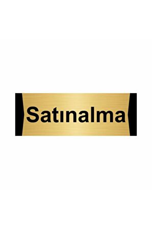 Satınalma 5x20cm Altın Renk Metal Yönlendirme Levhası
