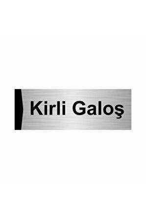 Kirli Galoş 5x20cm Gümüş Renk Metal Yönlendirme Levhası
