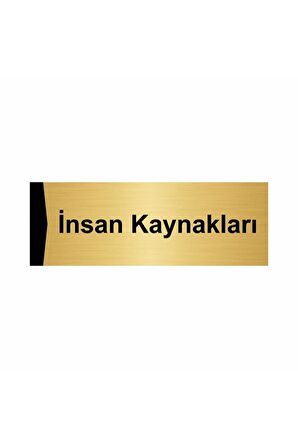 Insan Kaynakları 5x20cm Altın Renk Metal Yönlendirme Levhası