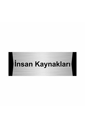 Insan Kaynakları 7x20cm Gümüş Renk Metal Yönlendirme Levhası
