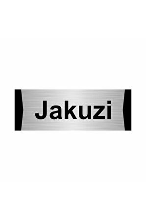 Banyo 10x20cm Gümüş Renk Metal Yönlendirme Levhası