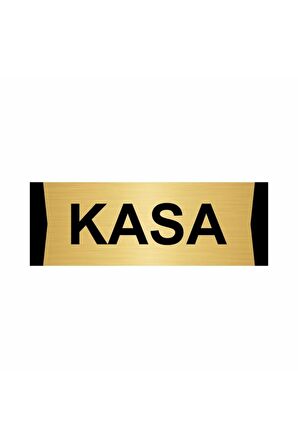 Kasa 5x20cm Altın Renk Metal Yönlendirme Levhası