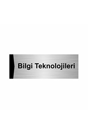Bilgi Teknolojileri 5x20cm Gümüş Renk Metal Yönlendirme Levhası