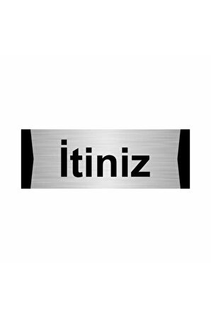 Itiniz 7x20cm Gümüş Renk Metal Yönlendirme Levhası