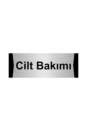 Cilt Bakımı 5x20cm Gümüş Renk Metal Yönlendirme Levhası