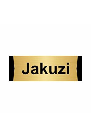 Jakuzi 5x20cm Altın Renk Metal Yönlendirme Levhası
