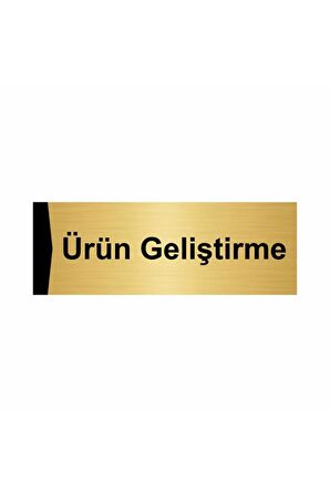 Ürün Direktörü 5x20cm Altın Renk Metal Yönlendirme Levhası