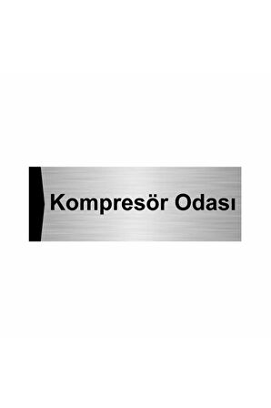 Personel Soyunma Odası 5x20cm Gümüş Renk Metal Yönlendirme Levhası