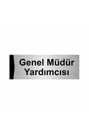 Genel Müdür Yardımcısı 5x20cm Gümüş Renk Metal Yönlendirme Levhası