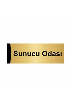 Dinlenme Odası 5x20cm Altın Renk Metal Yönlendirme Levhası