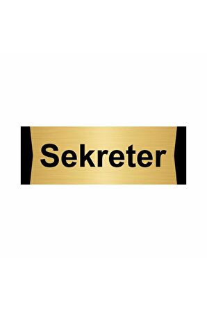 Vestiyer 5x20cm Altın Renk Metal Yönlendirme Levhası