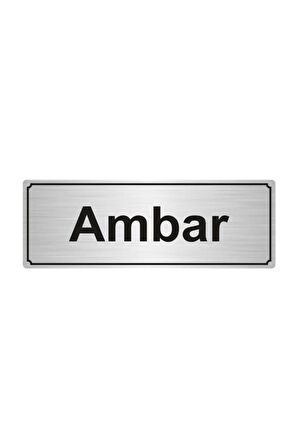 Ambar 10x20cm Gümüş Renk Metal Yönlendirme Levhası
