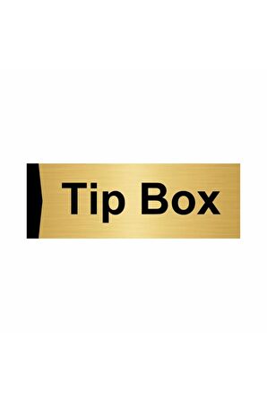 Tipbox 5x20cm Altın Renk Metal Yönlendirme Levhası