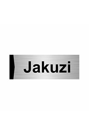 Jakuzi 5x20cm Gümüş Renk Metal Yönlendirme Levhası