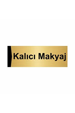 Kalıcı Makyaj 7x20cm Altın Renk Metal Yönlendirme Levhası