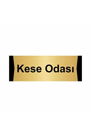 Kese Odası 7x20cm Altın Renk Metal Yönlendirme Levhası