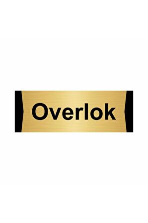 Overlok 5x20cm Altın Renk Metal Yönlendirme Levhası
