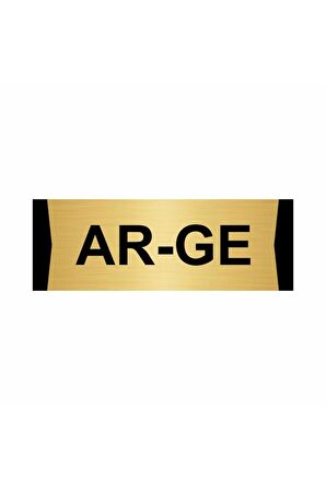 Ar-ge 5x20cm Altın Renk Metal Yönlendirme Levhası