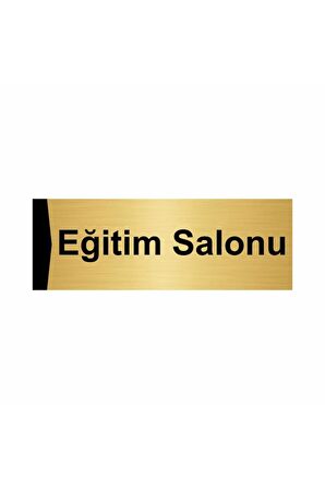 Eğitim Salonu 10x20cm Altın Renk Metal Yönlendirme Levhası