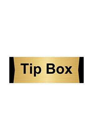 Tipbox 10x20cm Altın Renk Metal Yönlendirme Levhası