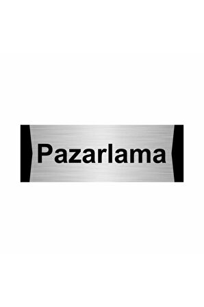 Pazarlama 5x20cm Gümüş Renk Metal Yönlendirme Levhası