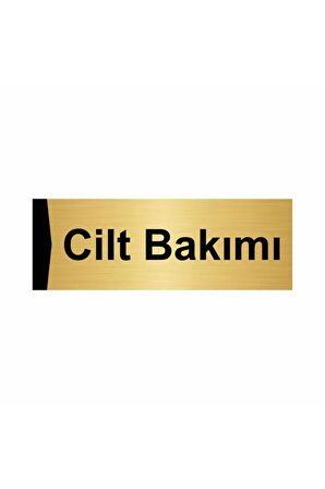 Cilt Bakımı 5x20cm Altın Renk Metal Yönlendirme Levhası