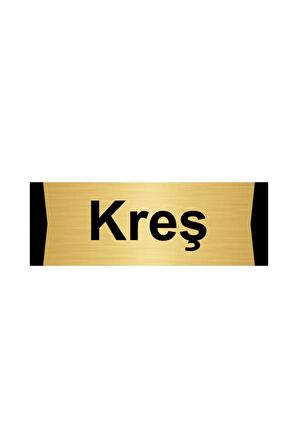 Kiler 5x20cm Altın Renk Metal Yönlendirme Levhası