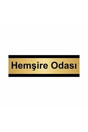 Elektrik Odası 5x20cm Altın Renk Metal Yönlendirme Levhası
