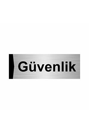 Güvenlik 5x20cm Gümüş Renk Metal Yönlendirme Levhası